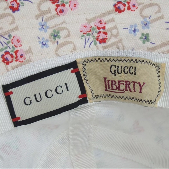 AUTH GUCCI Liberty collaboration flower print bucket hat hat canvas - Picture 8 of 9
